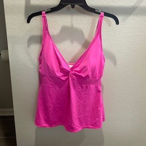 Tankini swimsuit top. Large. Hot pink